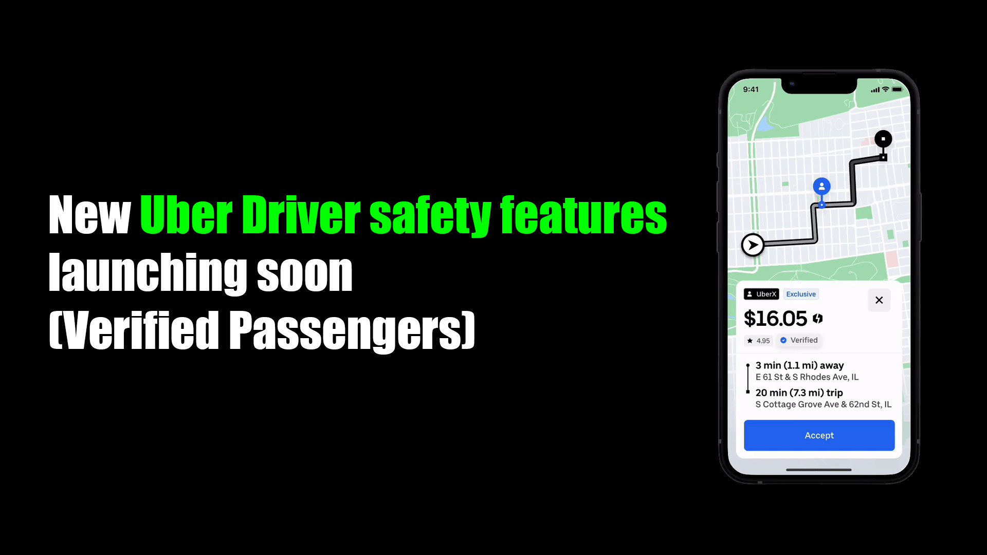 New Uber Driver safety features launching soon (Verified Passengers)