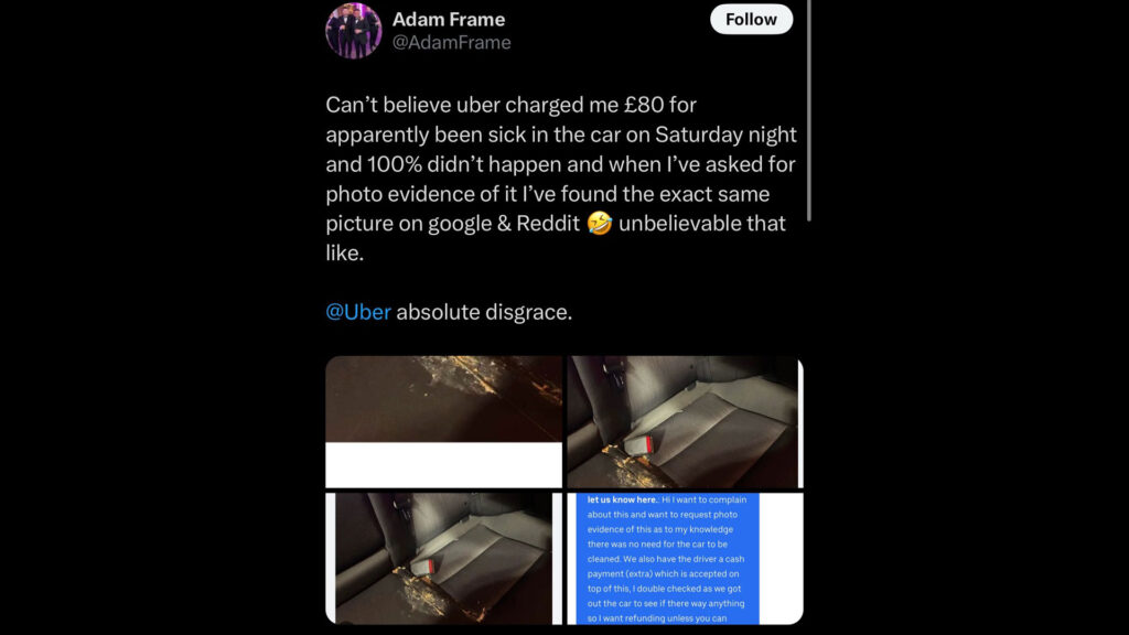 An Uber driver who submitted a false sick claim got caught