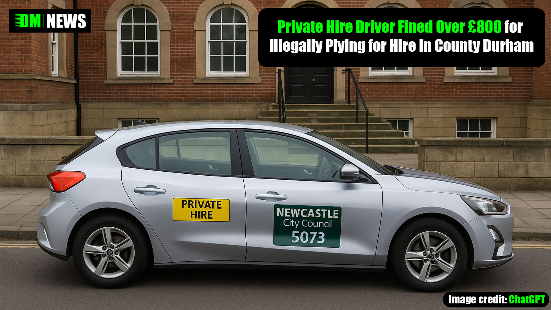 Private Hire Driver Fined Over £800 for Illegally Plying for Hire in County Durham