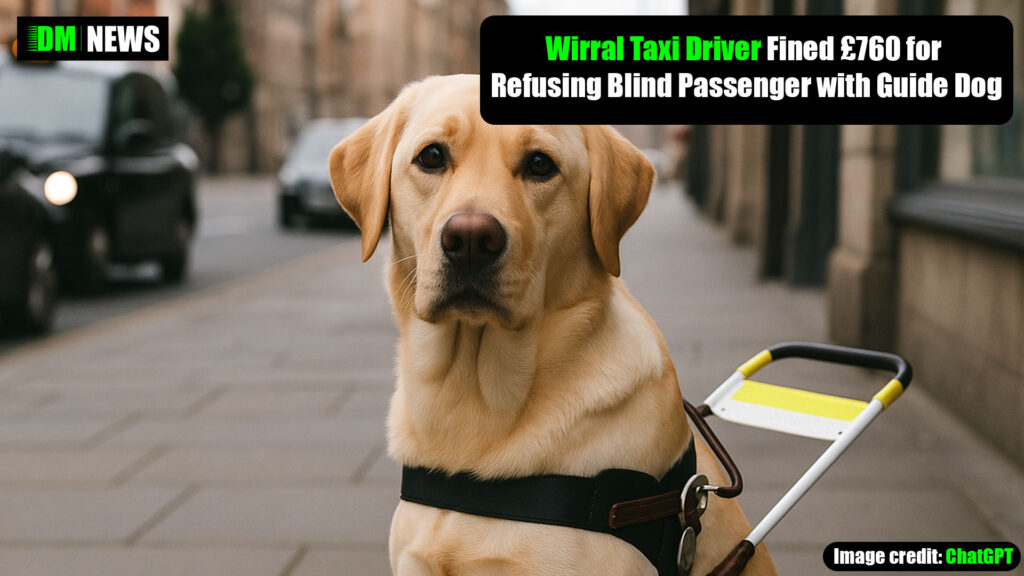Wirral Taxi Driver Fined £760 for Refusing Blind Passenger with Guide Dog