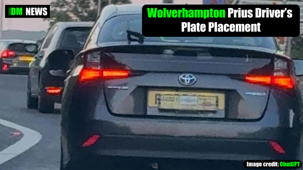 Wolverhampton Prius Driver’s Plate Placement Blunder Sparks Safety Concerns
