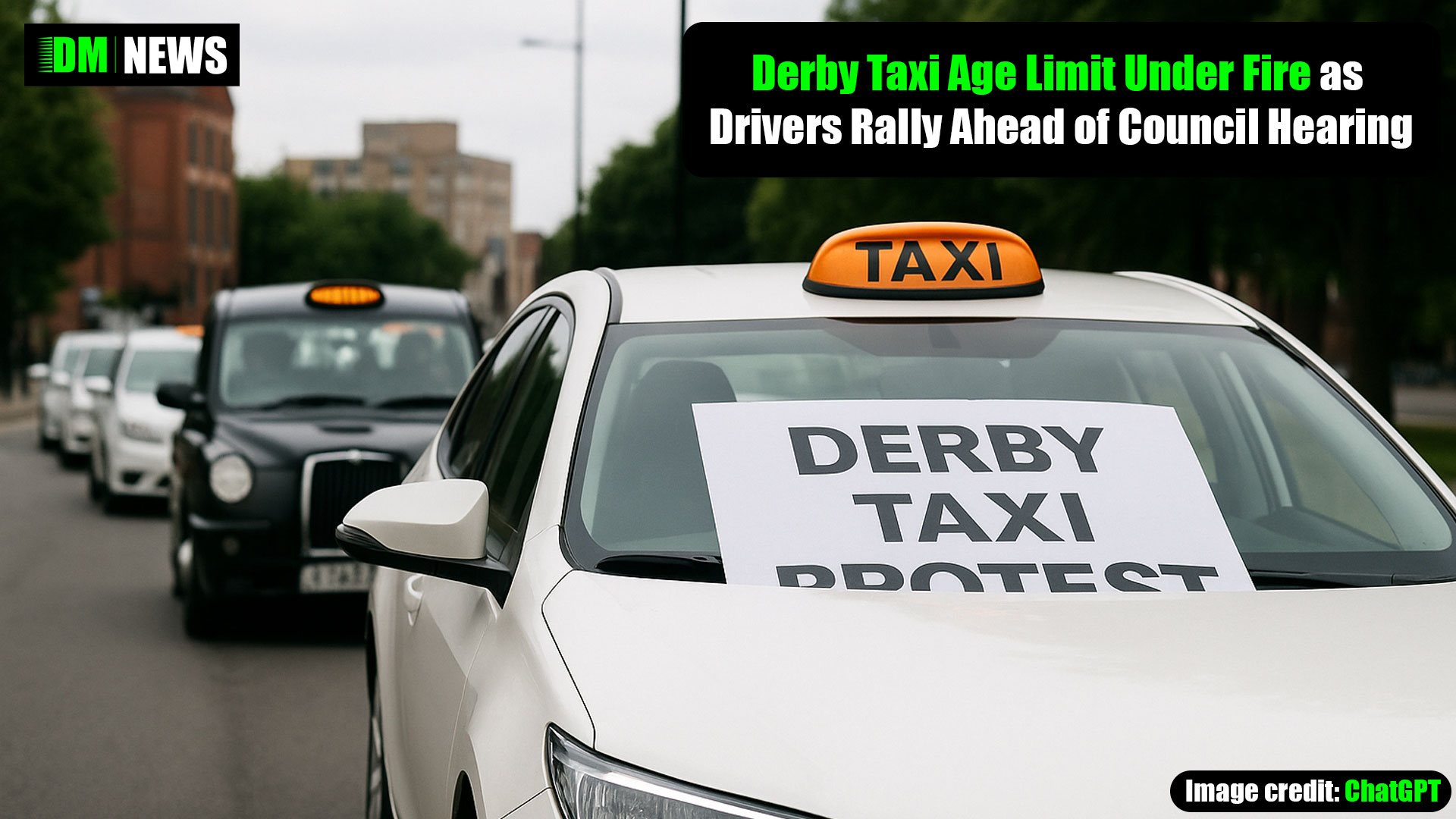 Derby Taxi Age Limit Under Fire as Drivers Rally Ahead of Council Hearing