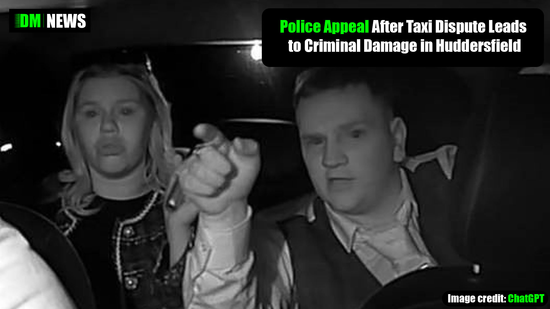 Police Appeal After Taxi Dispute Leads to Criminal Damage in Huddersfield