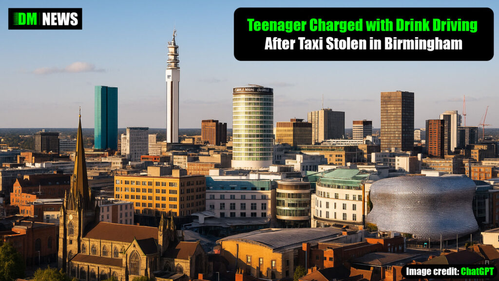 Teenager Charged with Drink Driving After Taxi Stolen in Birmingham