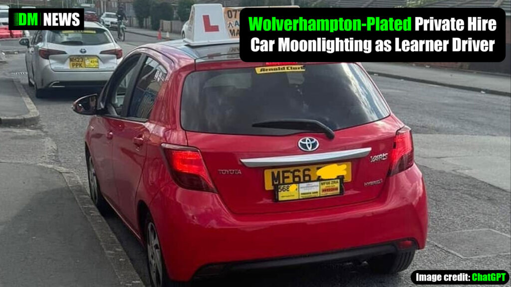 Wolverhampton-Plated Private Hire Car Moonlighting as Learner Driver Vehicle Spotted in Manchester