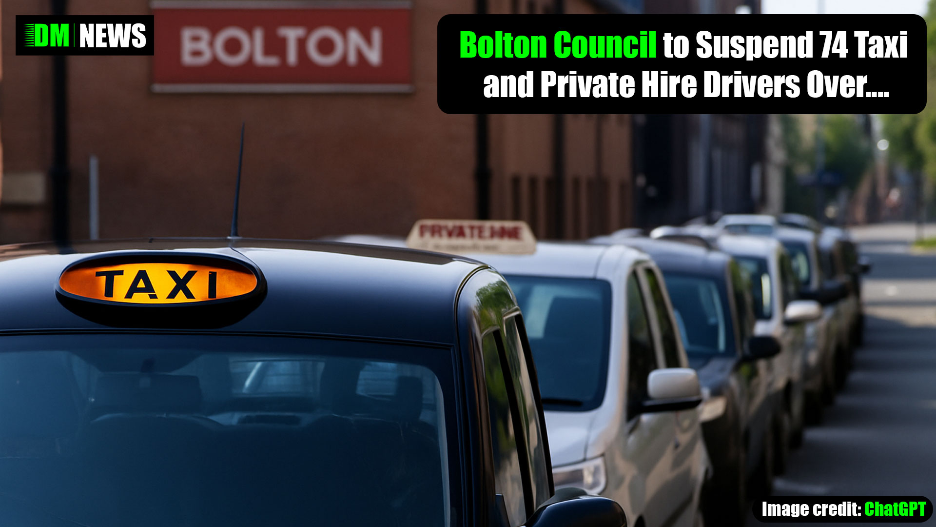 Bolton Council to Suspend 74 Taxi and Private Hire Drivers Over Incomplete Training