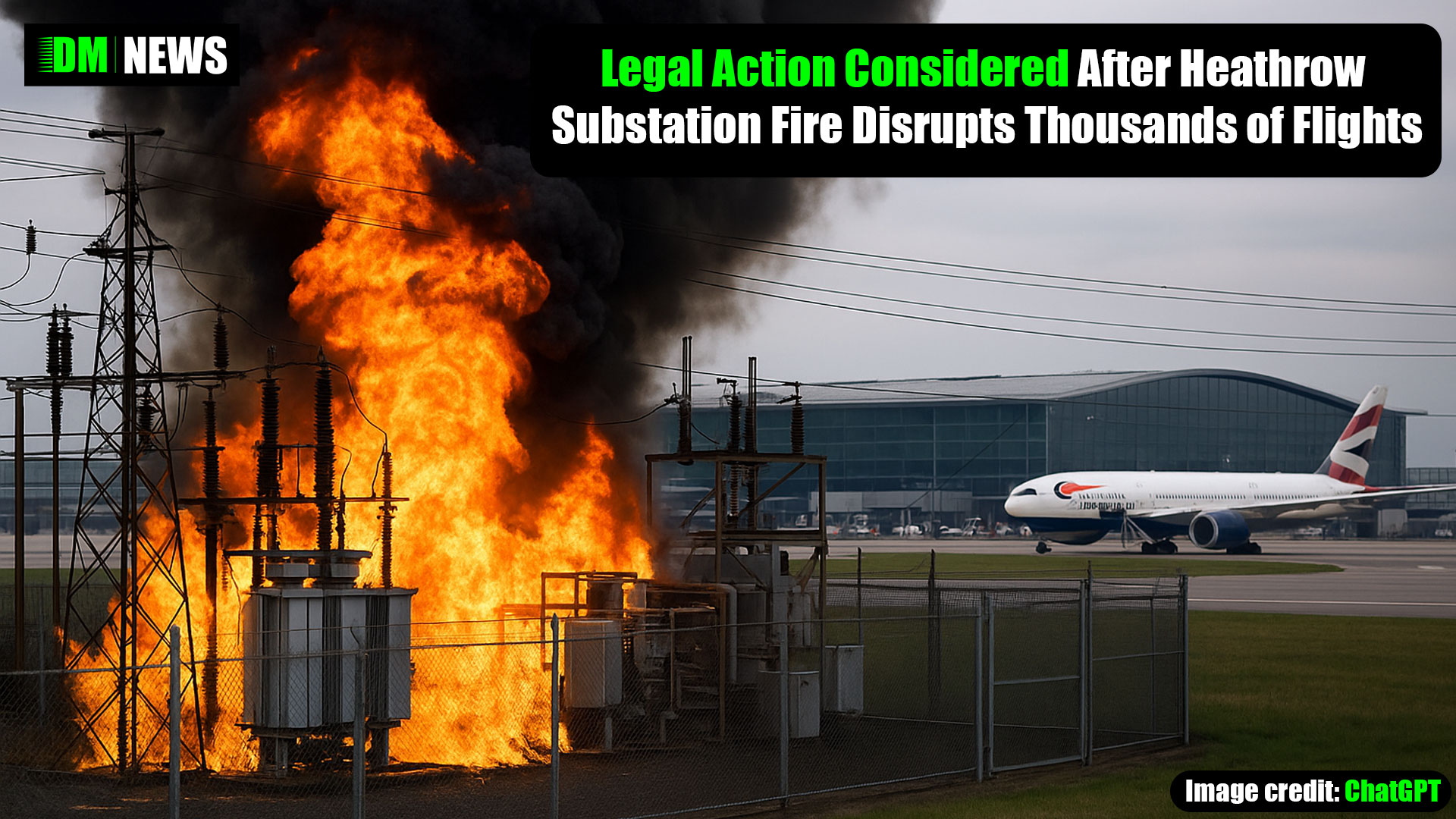 Legal Action Considered After Heathrow Substation Fire Disrupts Thousands of Flights