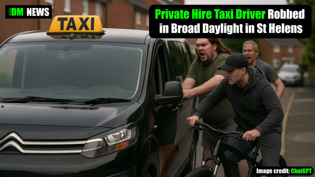 Private Hire Taxi Driver Robbed in Broad Daylight in St Helens