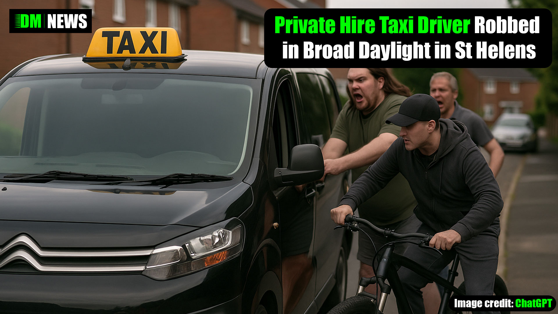 Private Hire Taxi Driver Robbed in Broad Daylight in St Helens