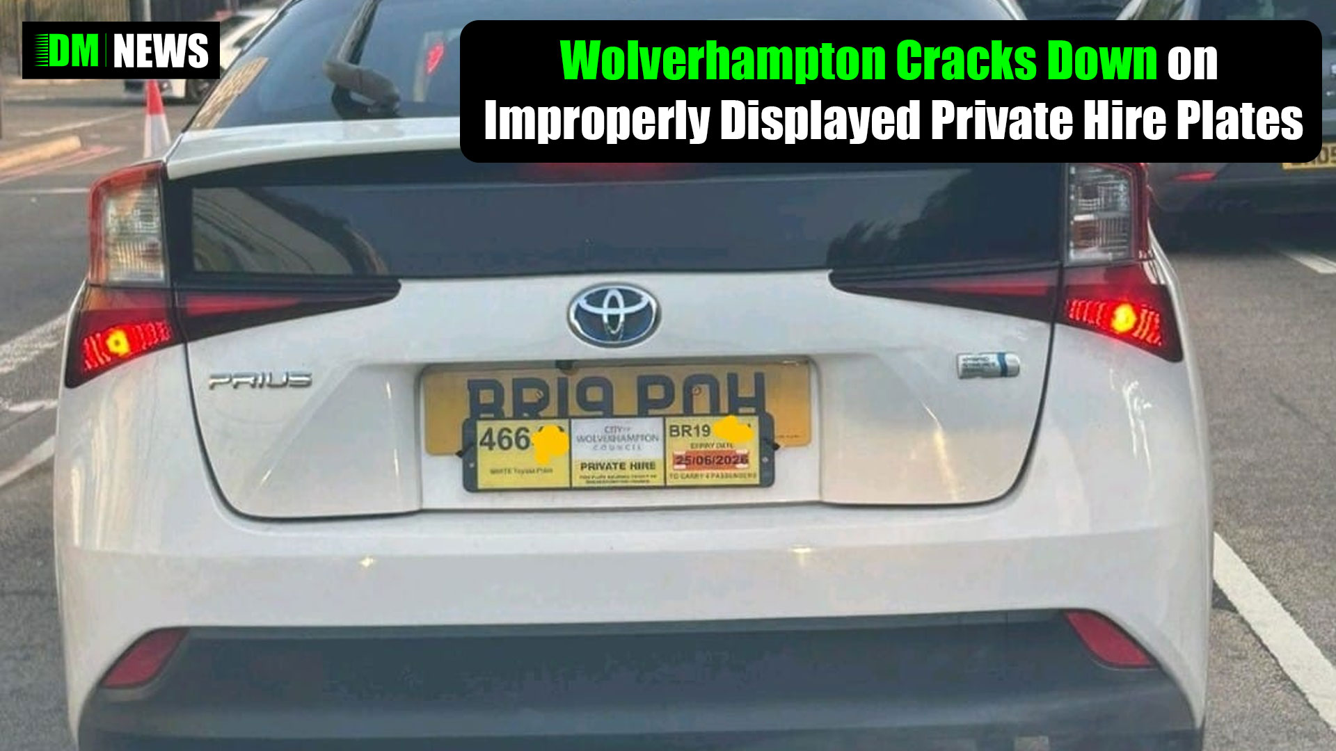 Wolverhampton Cracks Down on Improperly Displayed Private Hire Plates