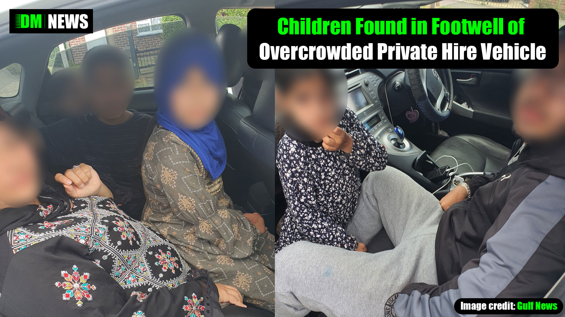 Children Found in Footwell of Overcrowded Private Hire Vehicle