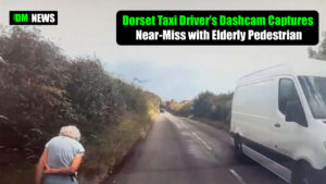 Dorset Taxi Driver’s Dashcam Captures Near-Miss with Elderly Pedestrian