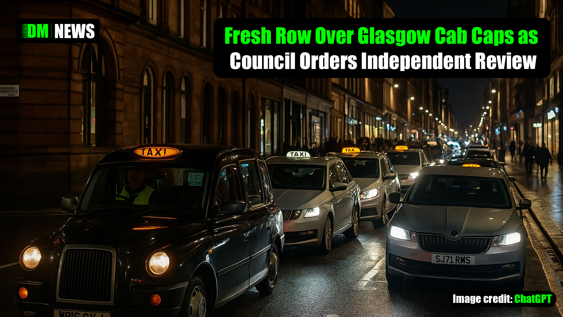 Fresh Row Over Glasgow Cab Caps as Council Orders Independent Review