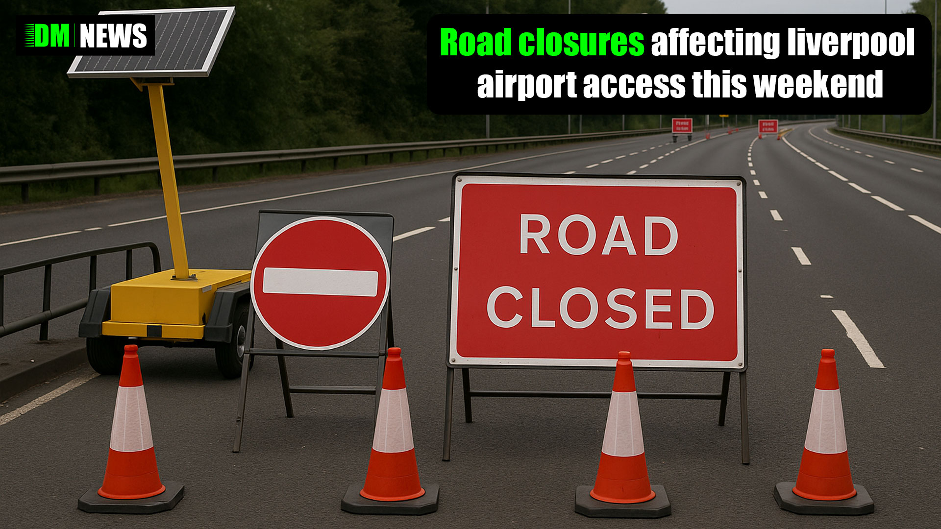 Road closures affecting liverpool airport access this weekend