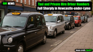 Taxi and Private Hire Driver Numbers Fall Sharply in Newcastle-under-Lyme