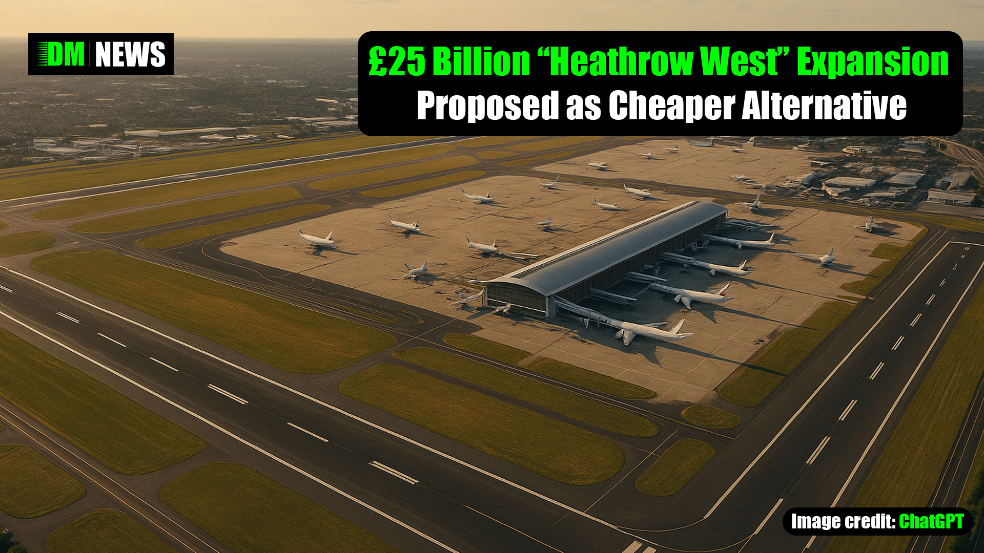 £25 Billion “Heathrow West” Expansion Proposed as Cheaper Alternative