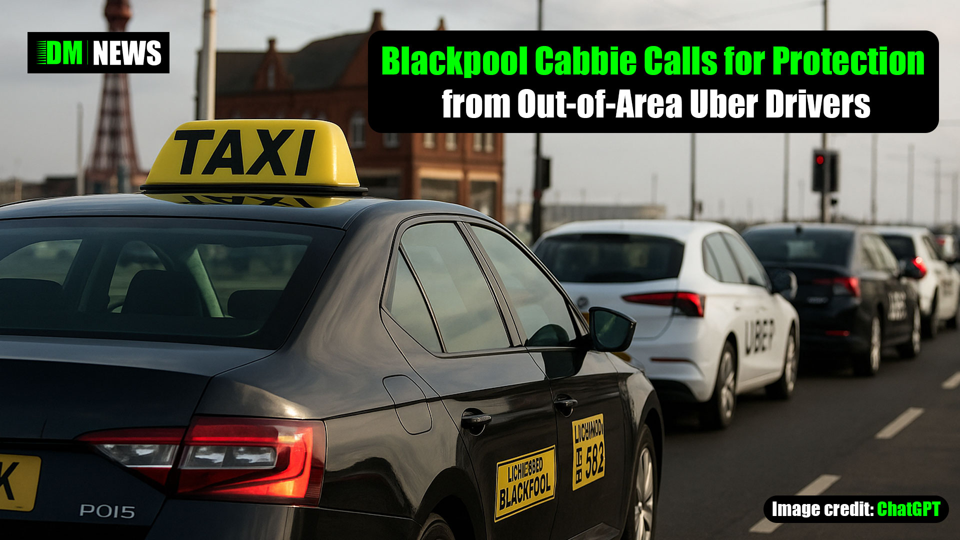 Blackpool Cabbie Calls for Protection from Out-of-Area Uber Drivers