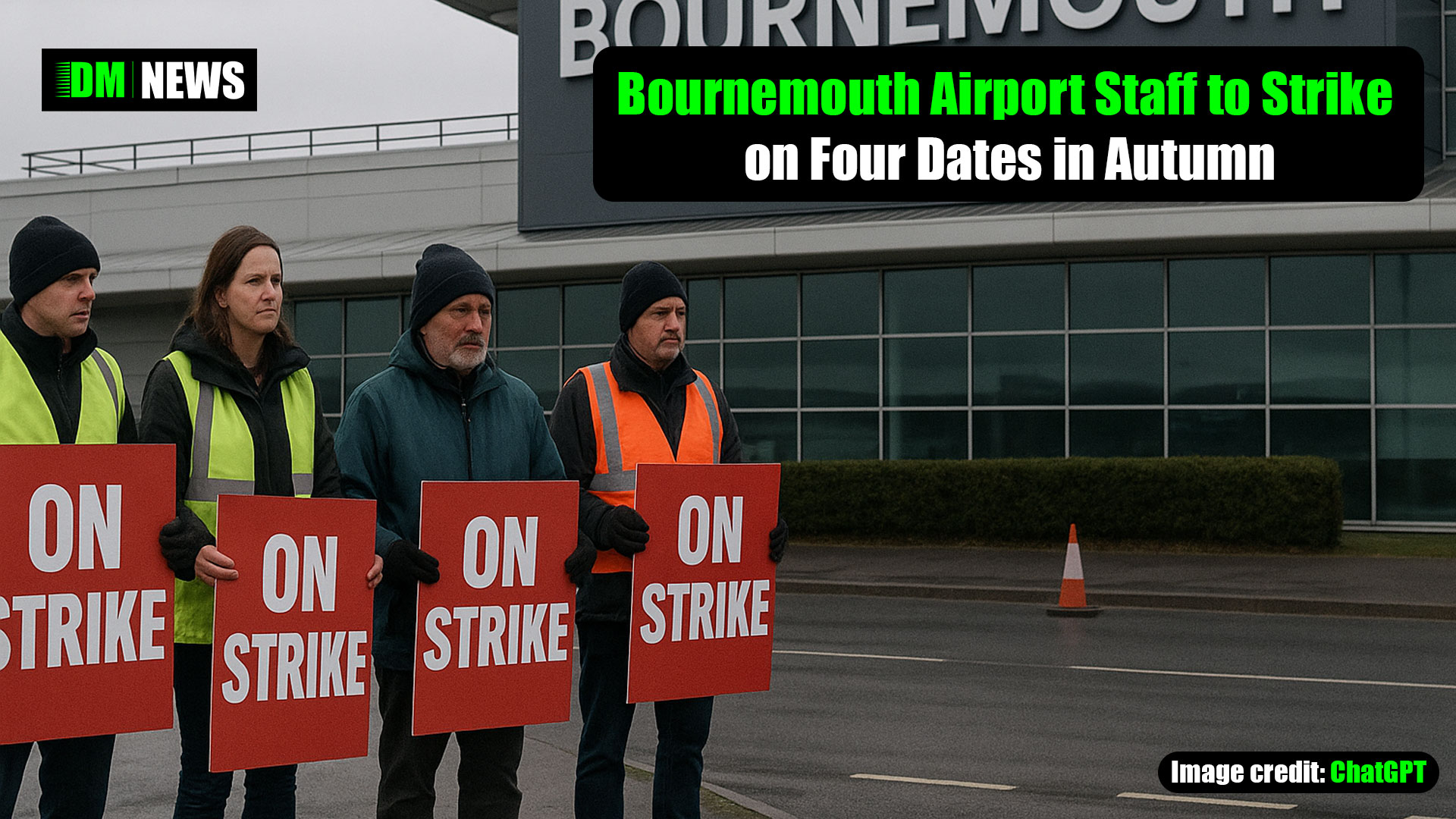 Bournemouth Airport Staff to Strike on Four Dates in Autumn