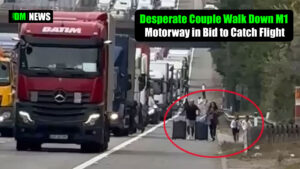 Desperate Couple Walk Down M1 Motorway in Bid to Catch Flight