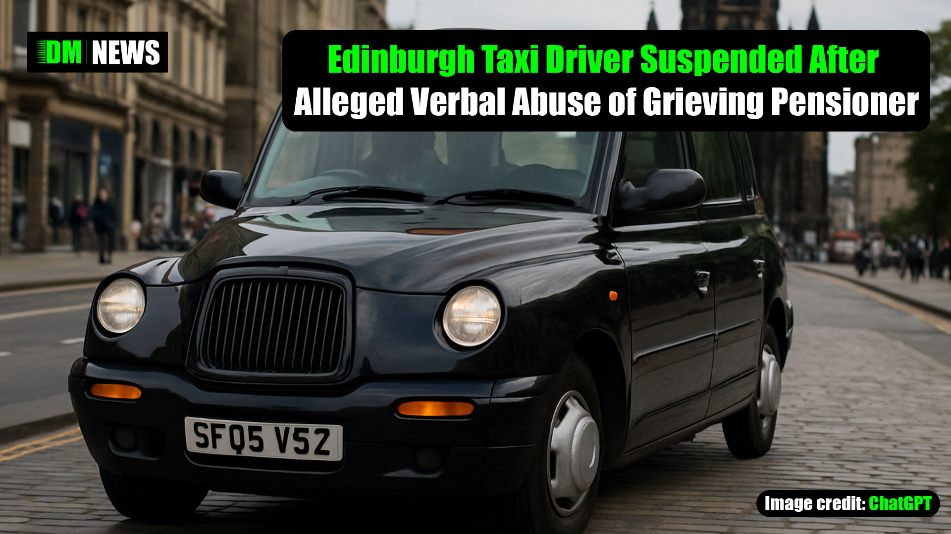 Edinburgh Taxi Driver Suspended After Alleged Verbal Abuse of Grieving Pensioner