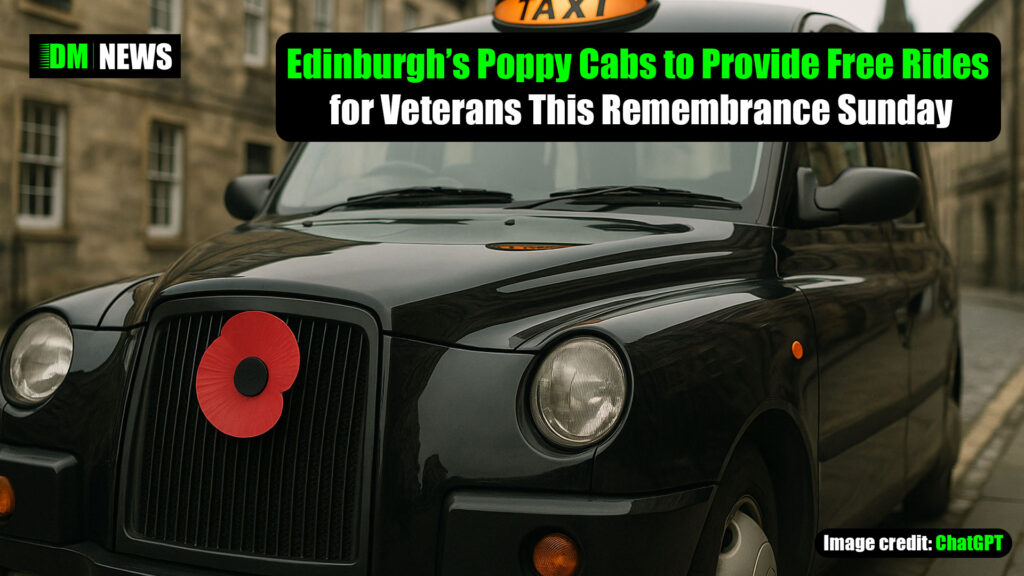Edinburgh’s Poppy Cabs to Provide Free Rides for Veterans This Remembrance Sunday