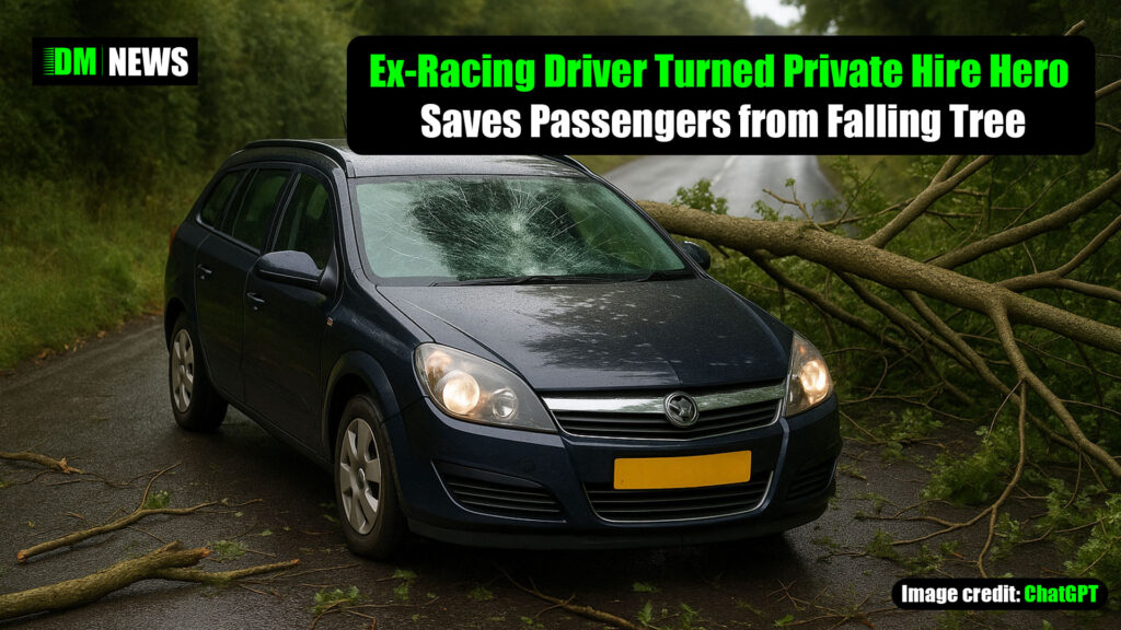 Ex-Racing Driver Turned Private Hire Hero Saves Passengers from Falling Tree