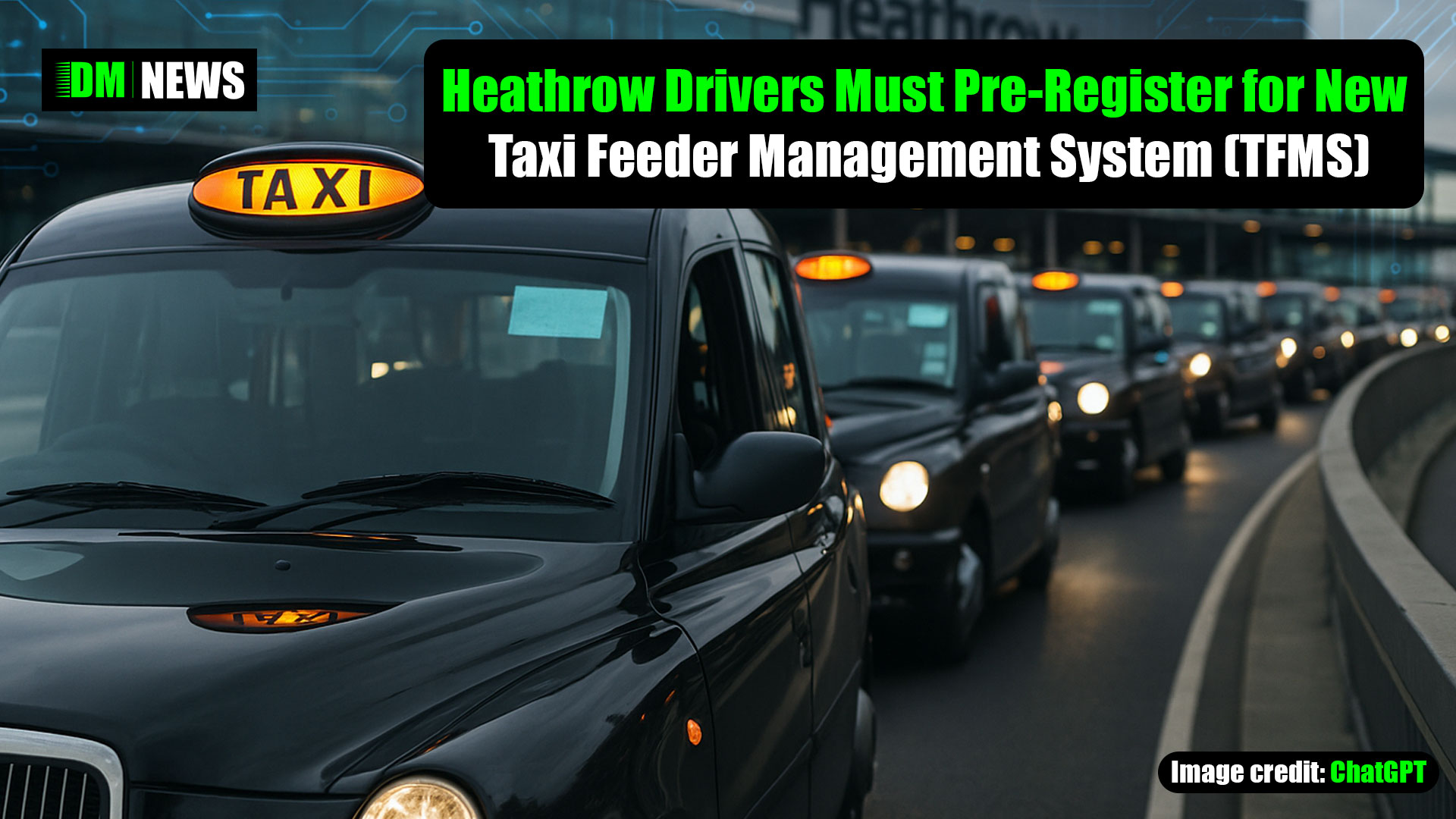Heathrow Drivers Must Pre-Register for New Taxi Feeder Management System (TFMS)