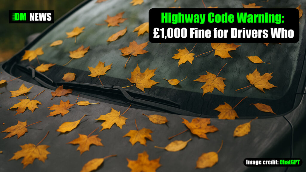 Highway Code Warning: £1,000 Fine for Drivers Who