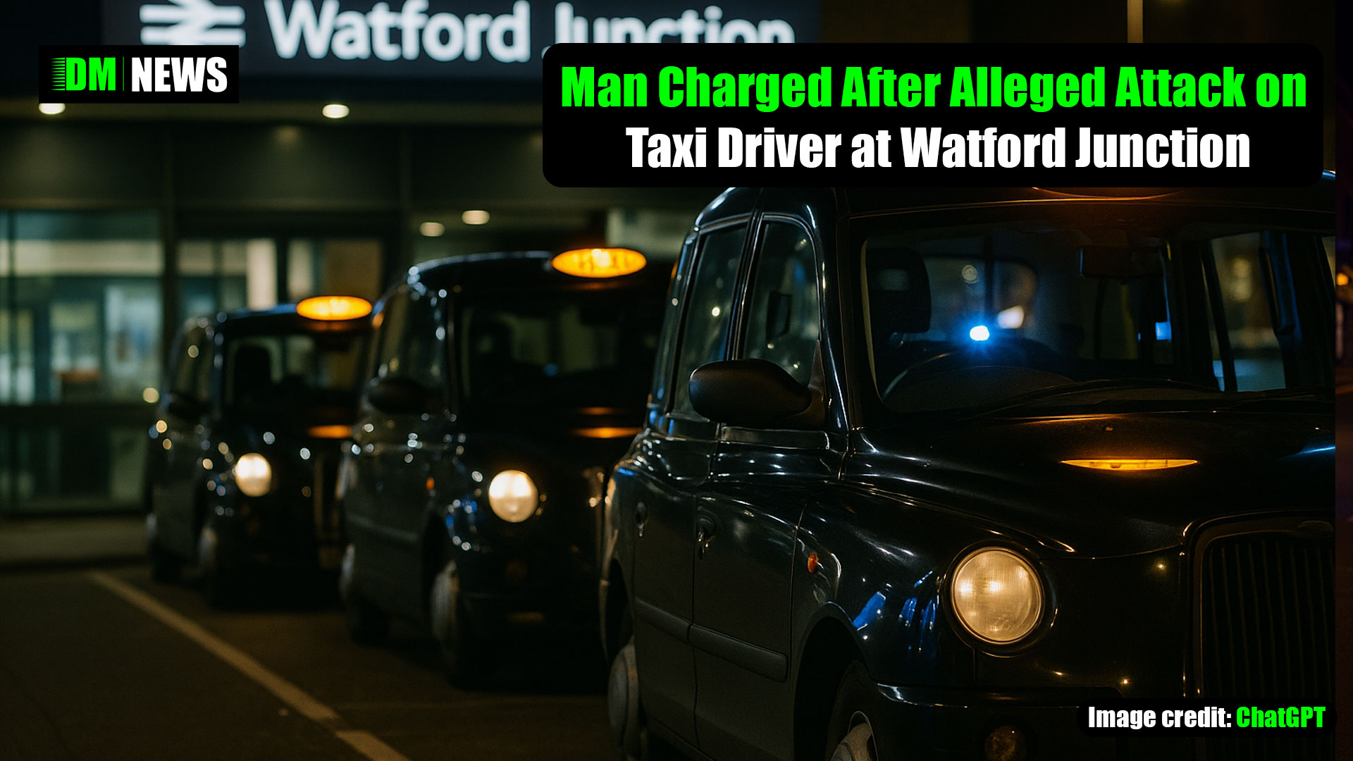 Man Charged After Alleged Attack on Taxi Driver at Watford Junction