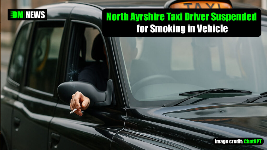 North Ayrshire Taxi Driver Suspended for Smoking in Vehicle