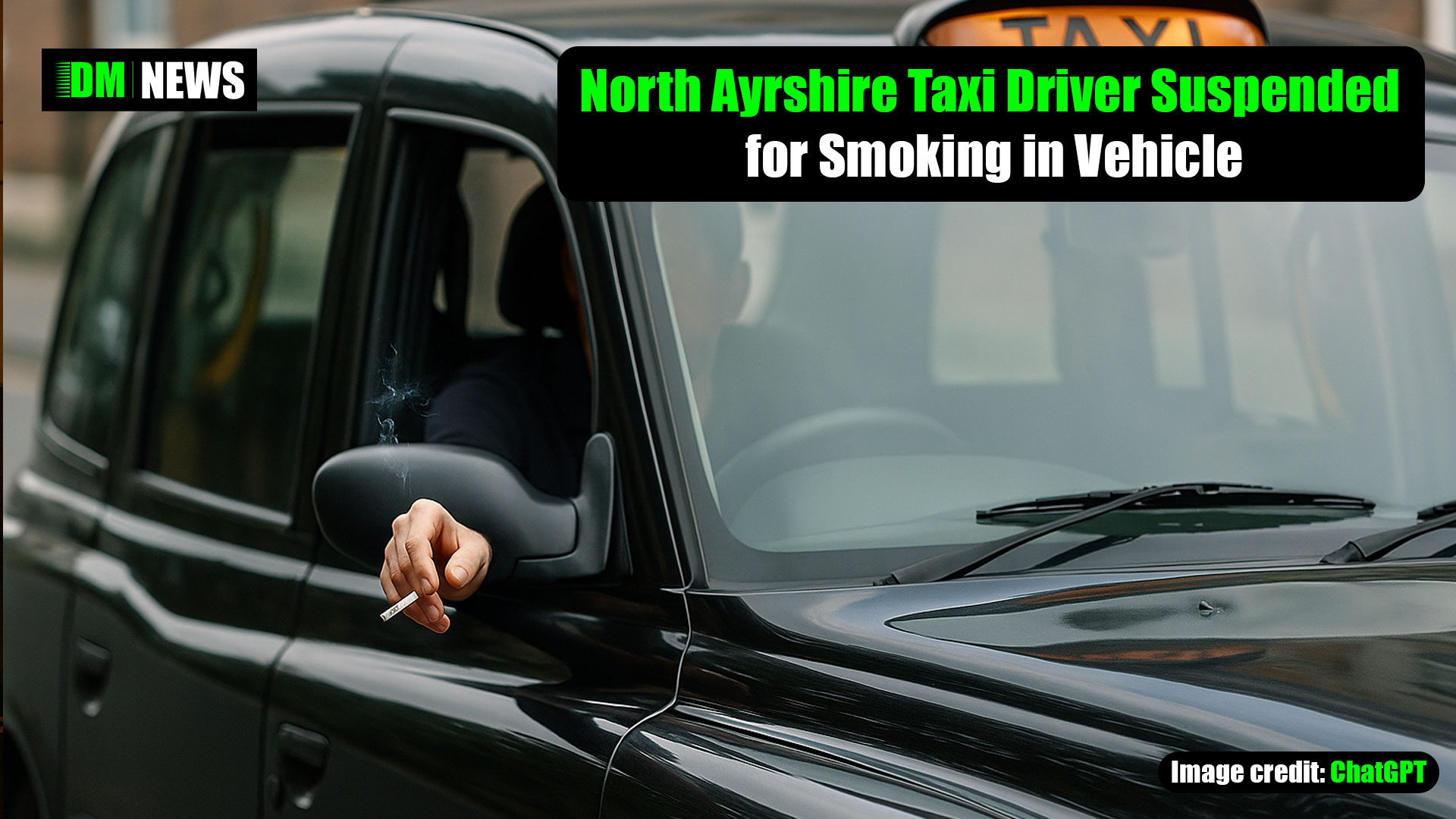 North Ayrshire Taxi Driver Suspended for Smoking in Vehicle