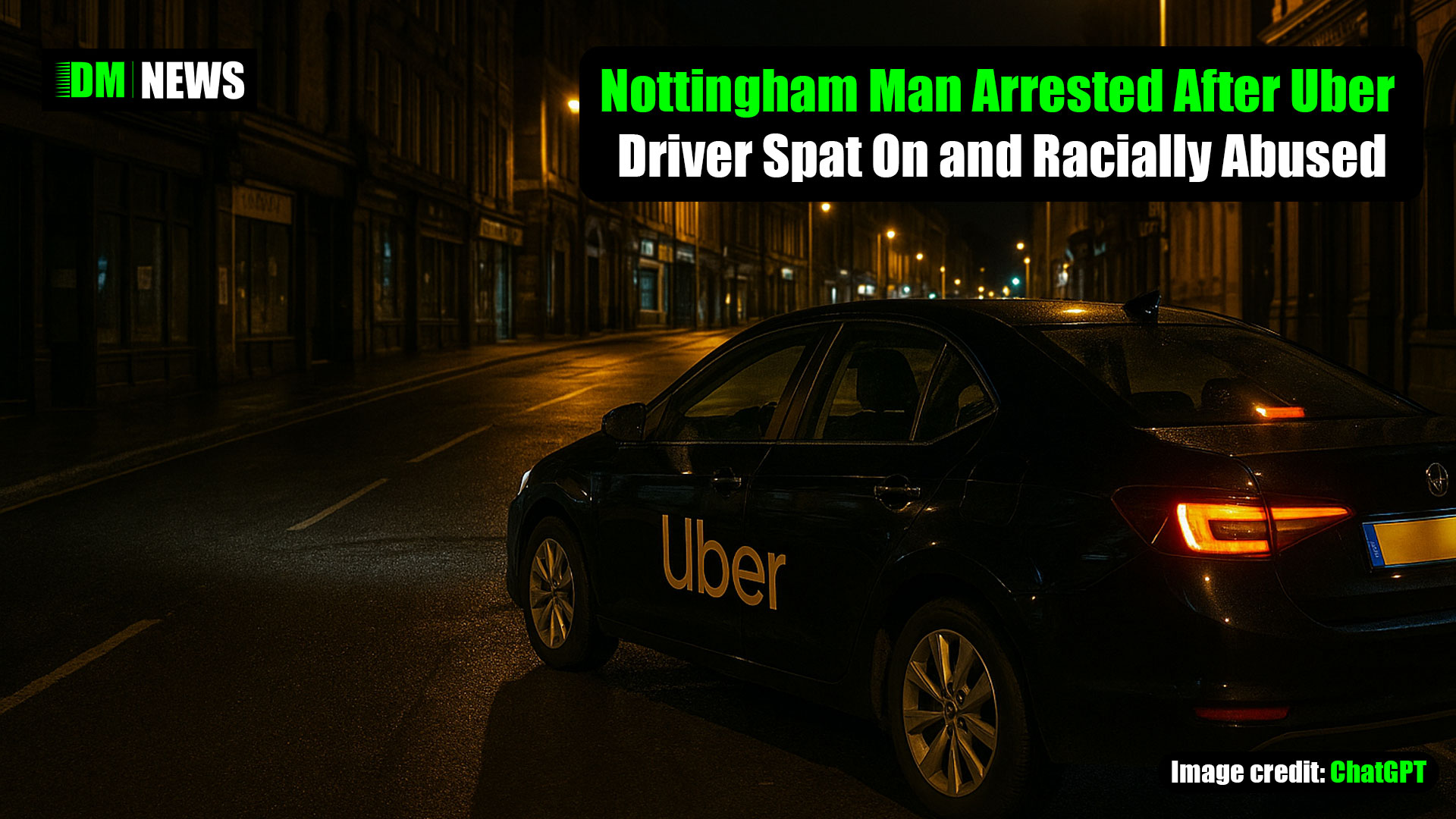Nottingham Man Arrested After Uber Driver Spat On and Racially Abused