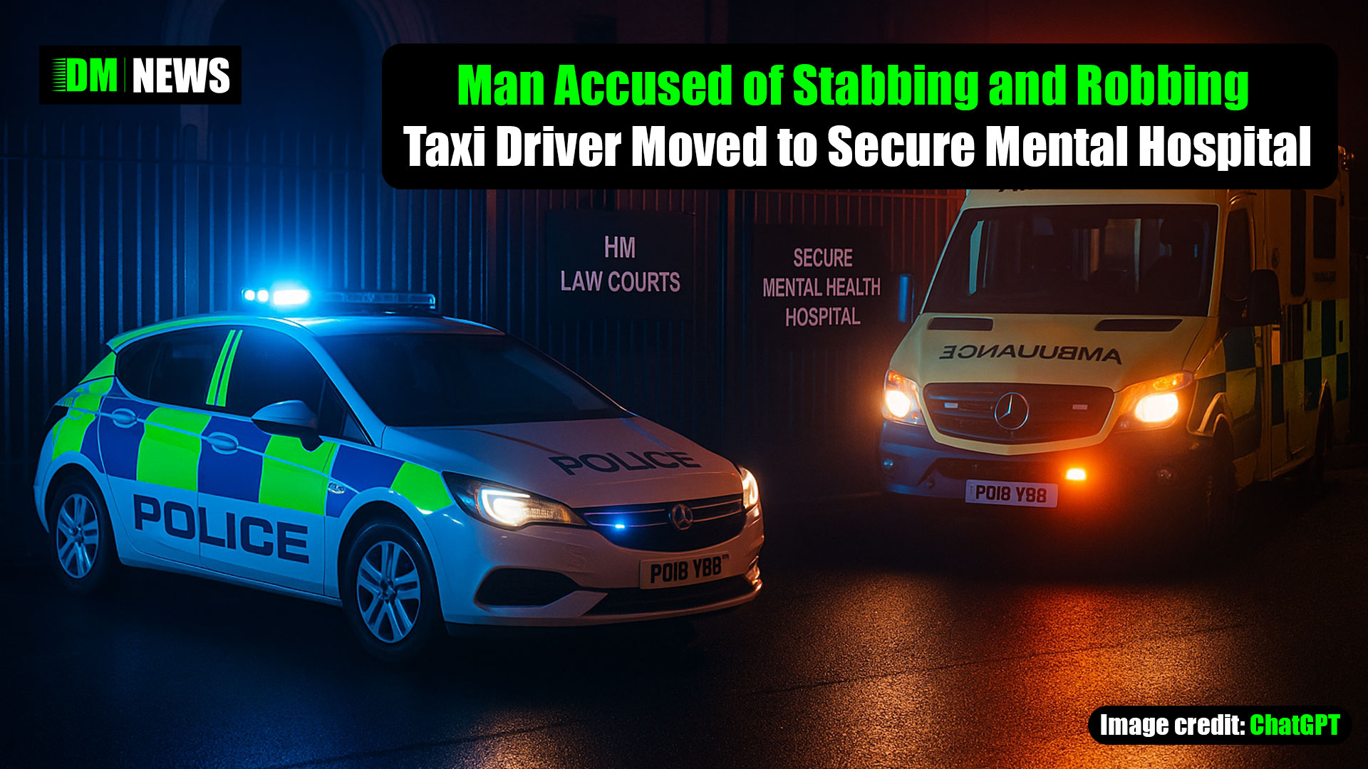 Preston Man Accused of Stabbing and Robbing Taxi Driver Moved to Secure Mental Hospital