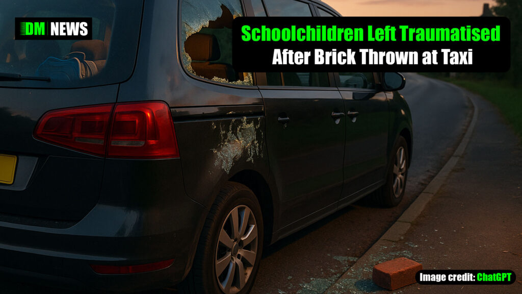 Schoolchildren Left Traumatised After Brick Thrown at Taxi