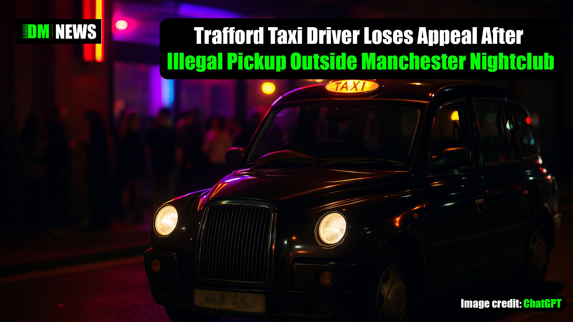 Trafford Taxi Driver Loses Appeal After Illegal Pickup Outside Manchester Nightclub