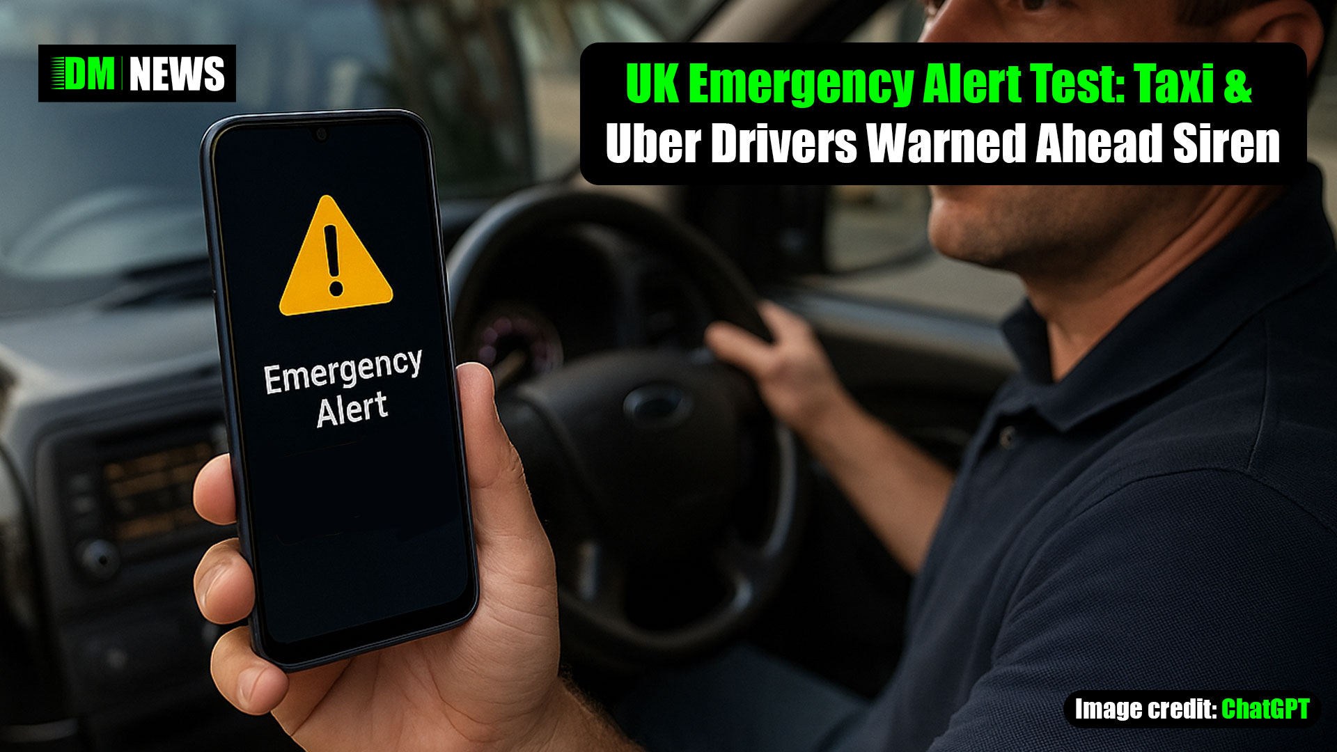UK Emergency Alert Test: Taxi & Uber Drivers Warned Ahead of 7 September 3PM Siren