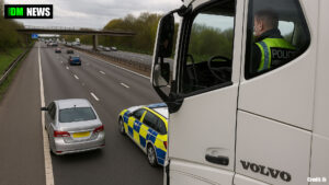 Private hire driver caught using mobile phone on M6 during Operation Tramline patrol