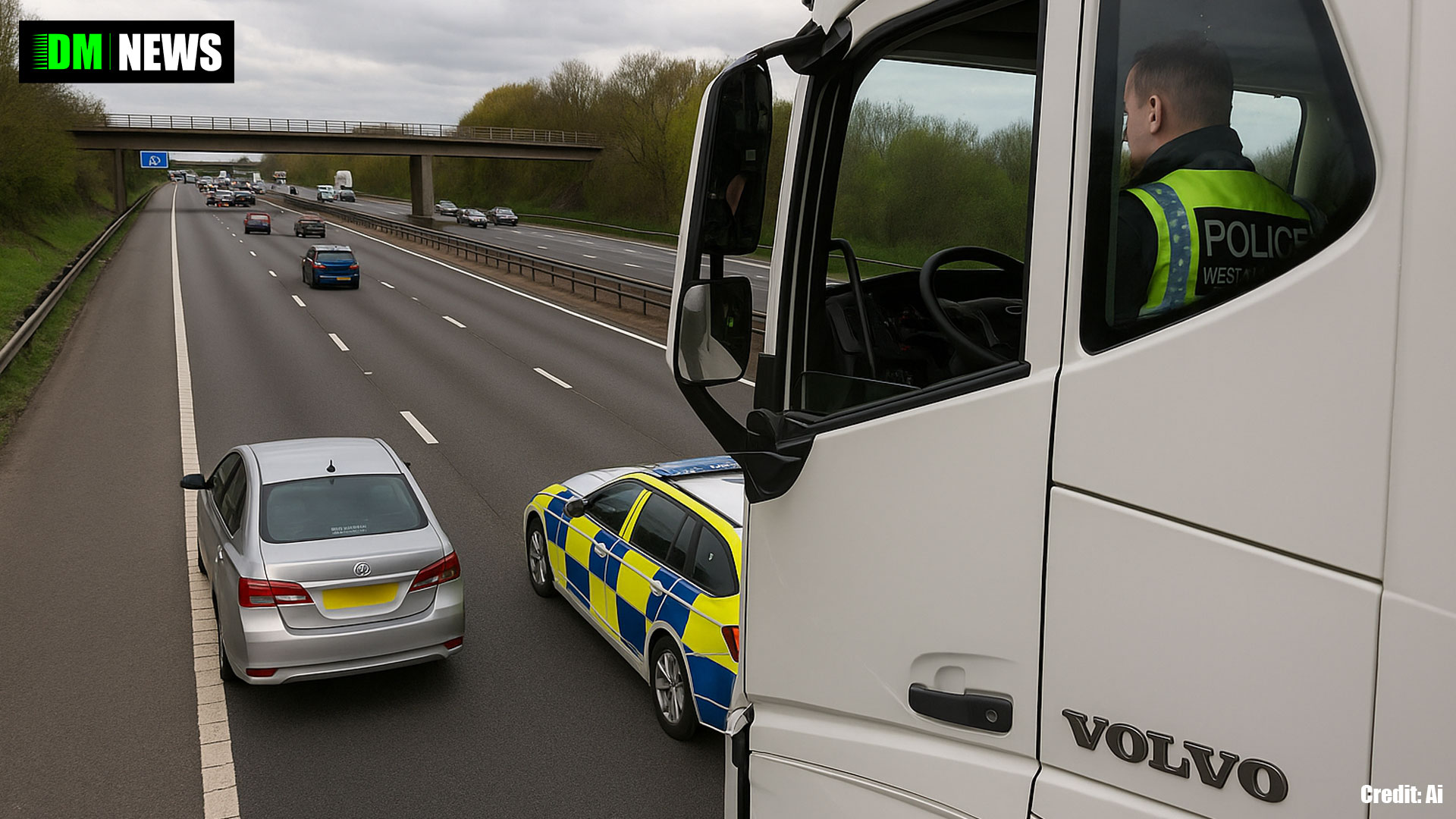 Private hire driver caught using mobile phone on M6 during Operation Tramline patrol