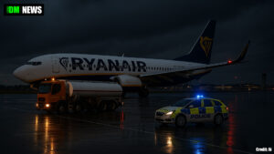 Ryanair flight lands at Manchester Airport with just six minutes of fuel left amid Storm Amy chaos