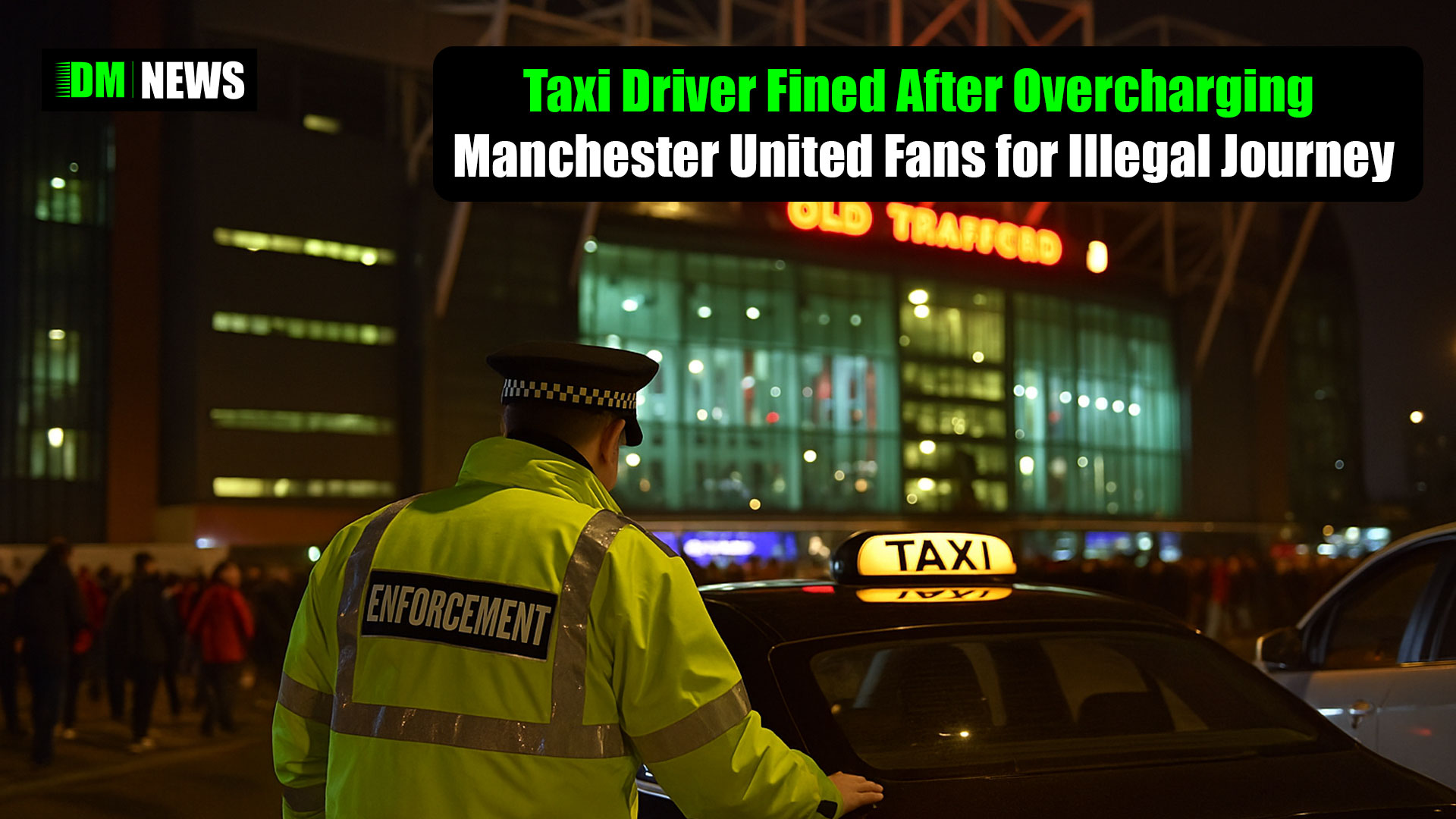 Taxi Driver Fined After Overcharging Manchester United Fans for Illegal Journey