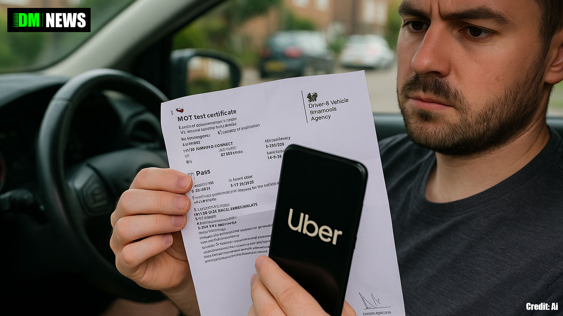 Uber driver’s MOT certificate rejected over small staple tear — a warning to others