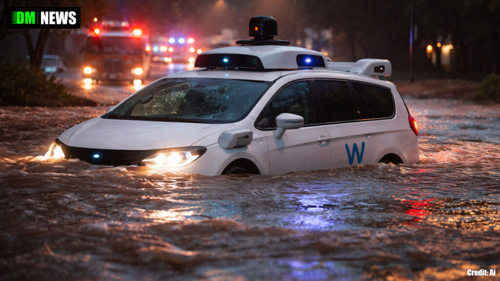Waymo Driverless Taxi Drives Into Flooded Road With Passengers Onboard, Powers Down