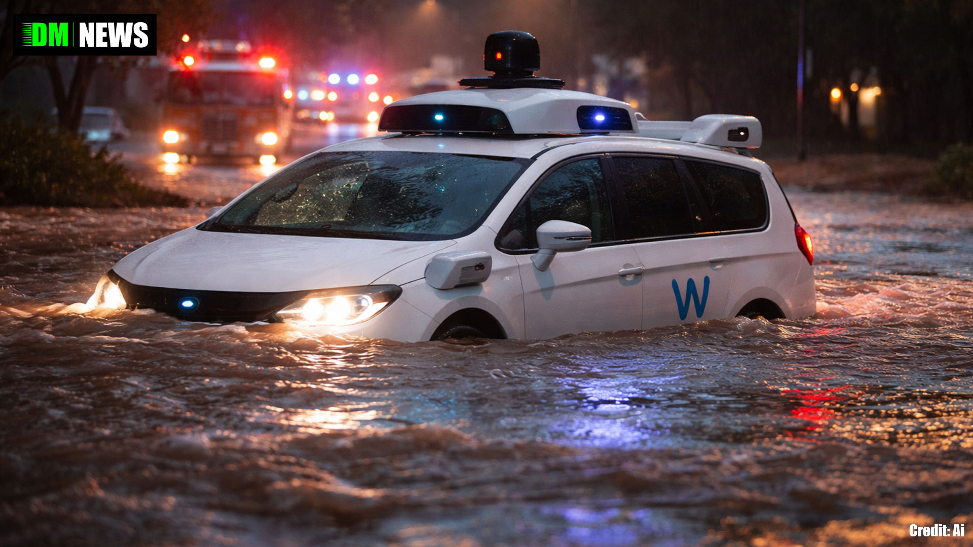 Waymo Driverless Taxi Drives Into Flooded Road With Passengers Onboard, Powers Down