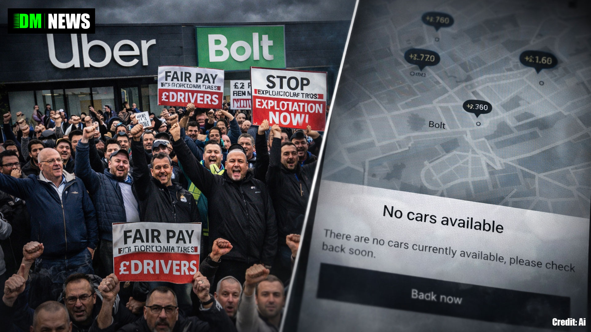 Another National Driver Strike Poster Circulates Calling for Action Against Uber and Bolt