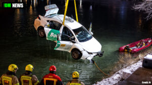 Bolt Taxi Crashes Into River After Drifting Stunt in Western Poland