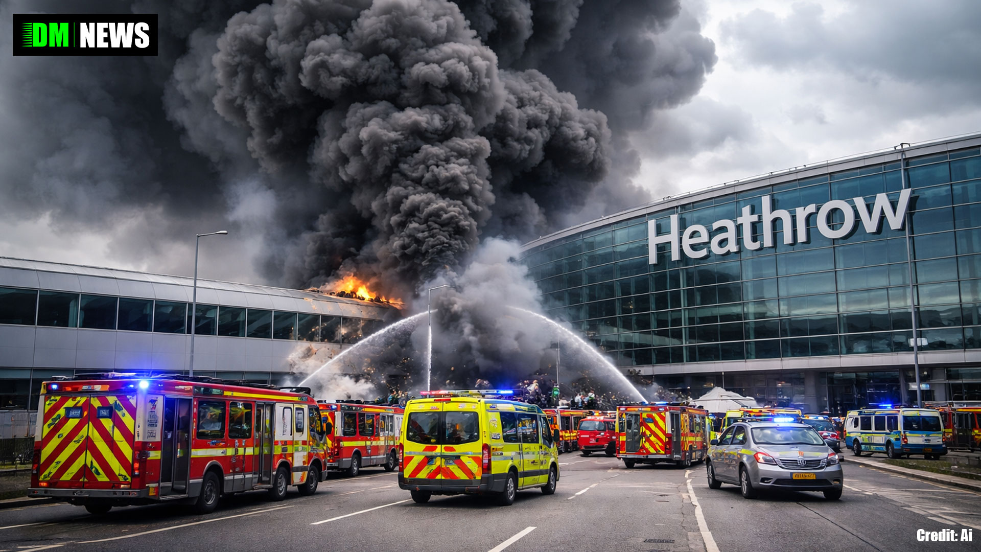 Heathrow Airport Fire Breaks Out Near Terminal 5 Area