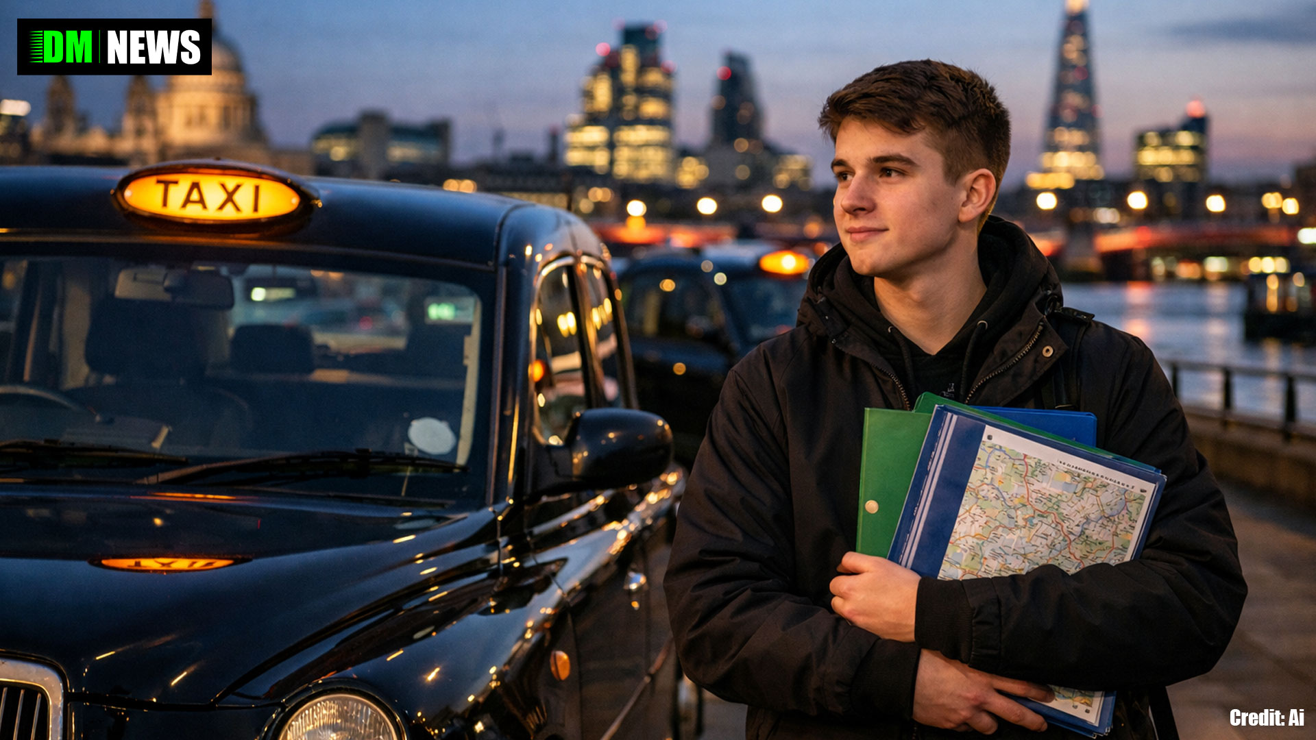 Teenagers Choosing Black Cab Driving Over University in London