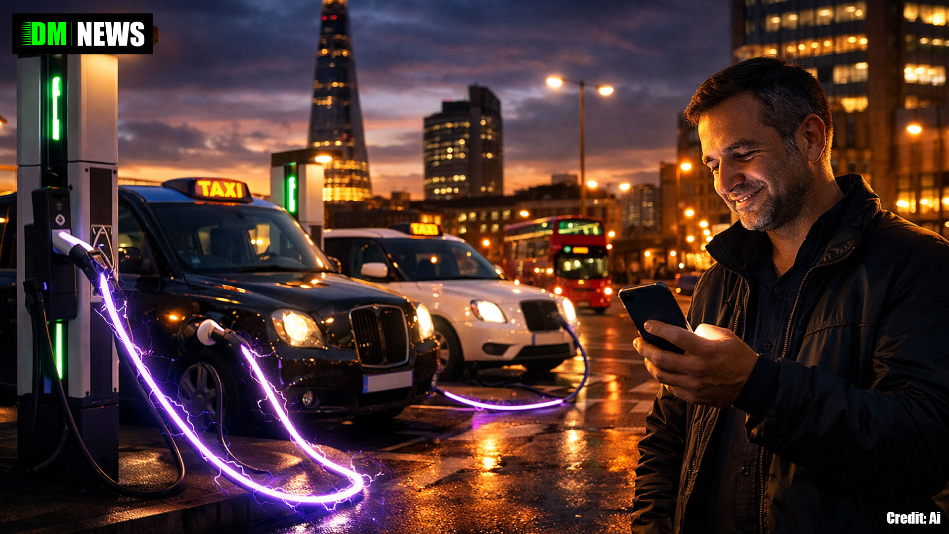 EV Taxi Drivers Offered 40% Charging Discount in Major New Partnership