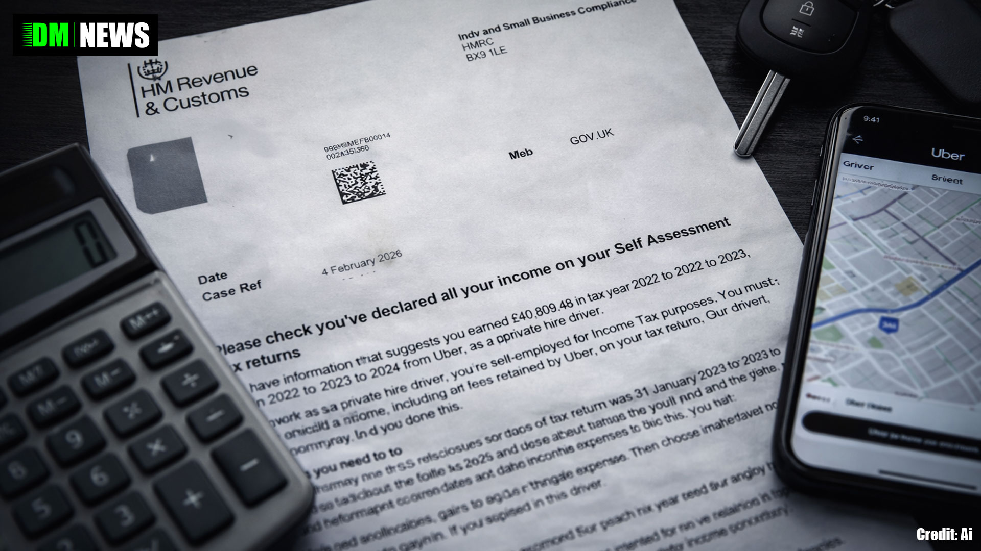 Uber Drivers Receiving HMRC Letters Over Income Since 2022