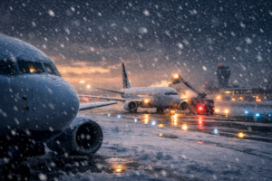 Leeds Bradford Airport Snow Chaos Grounds Flights As Passengers Left Waiting On Runway